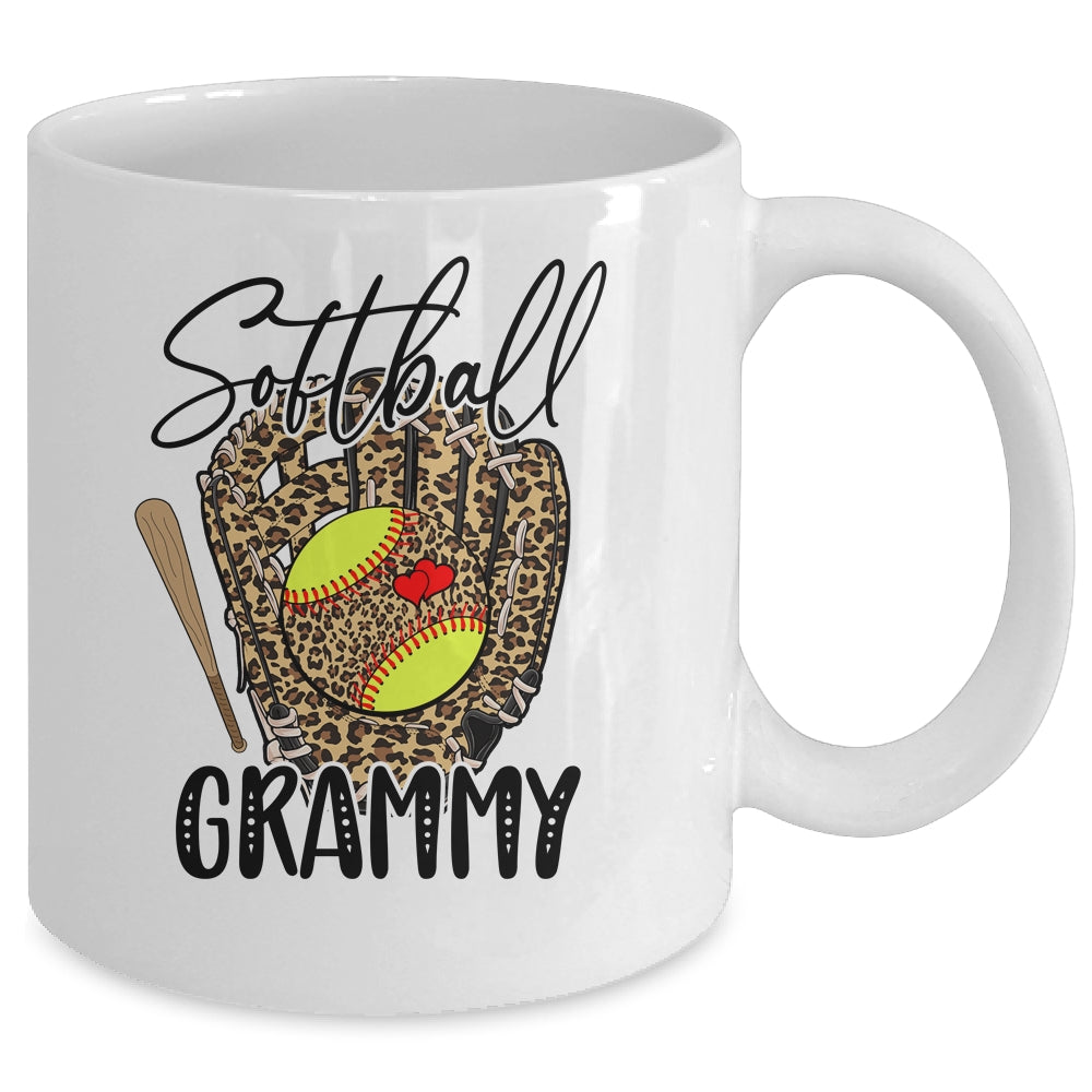 Softball Grammy Leopard Game Day Softball Lover Mothers Day Mug | siriusteestore