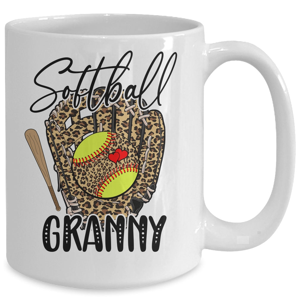 Softball Granny Leopard Game Day Softball Lover Mothers Day Mug | siriusteestore