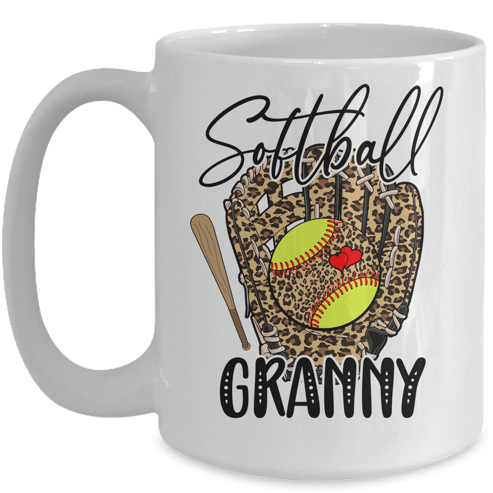 Softball Granny Leopard Game Day Softball Lover Mothers Day Mug | siriusteestore