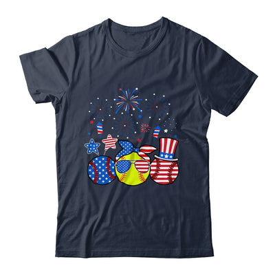 Softball Lover Patriotic 4th Of July Independence Day Shirt & Tank Top | siriusteestore