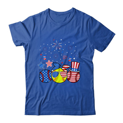 Softball Lover Patriotic 4th Of July Independence Day Shirt & Tank Top | siriusteestore
