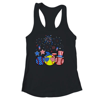 Softball Lover Patriotic 4th Of July Independence Day Shirt & Tank Top | siriusteestore
