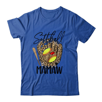 Softball Mamaw Leopard Game Day Softball Lover Mothers Day Shirt & Tank Top | siriusteestore