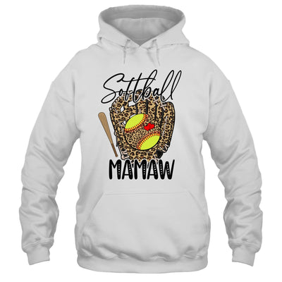 Softball Mamaw Leopard Game Day Softball Lover Mothers Day Shirt & Tank Top | siriusteestore