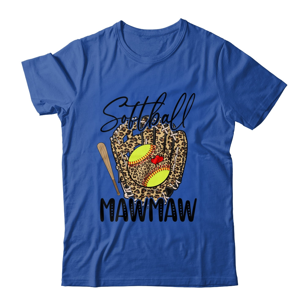 Softball Mawmaw Leopard Game Day Softball Lover Mothers Day Shirt & Tank Top | siriusteestore