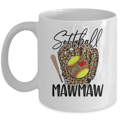 Softball Mawmaw Leopard Game Day Softball Lover Mothers Day Mug | siriusteestore