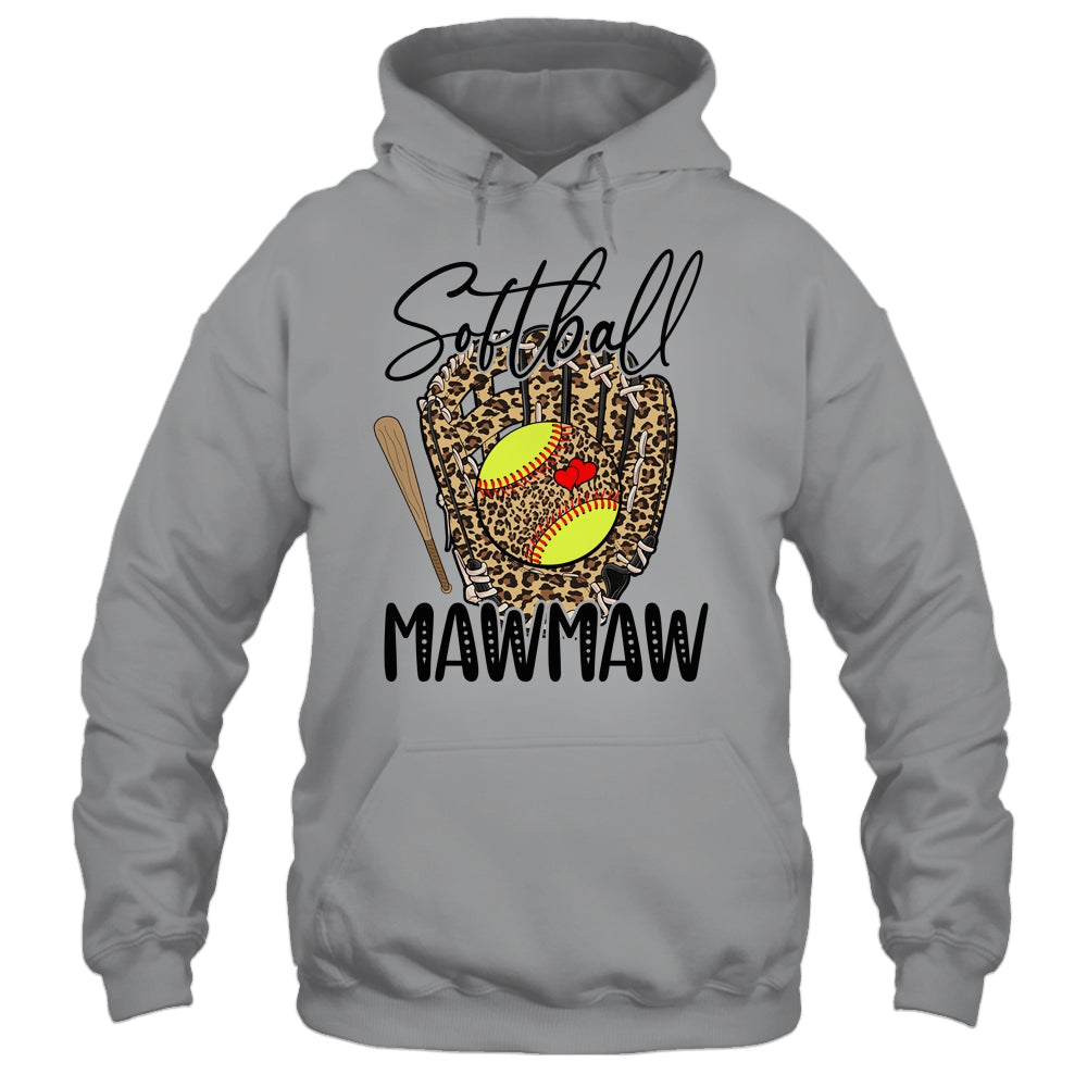 Softball Mawmaw Leopard Game Day Softball Lover Mothers Day Shirt & Tank Top | siriusteestore