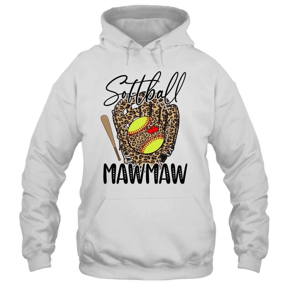 Softball Mawmaw Leopard Game Day Softball Lover Mothers Day Shirt & Tank Top | siriusteestore
