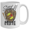 Softball Mimi Leopard Game Day Softball Lover Mothers Day Mug | siriusteestore