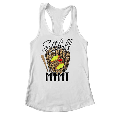 Softball Mimi Leopard Game Day Softball Lover Mothers Day Shirt & Tank Top | siriusteestore