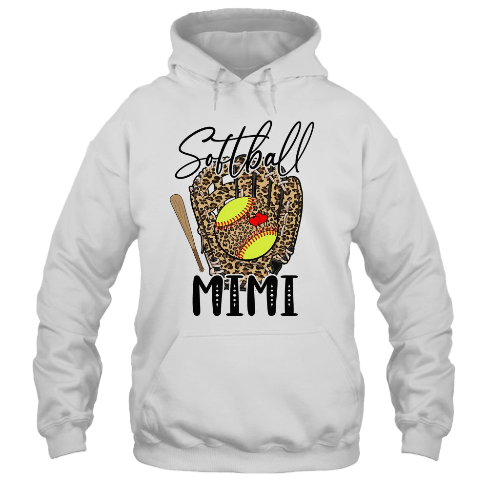 Softball Mimi Leopard Game Day Softball Lover Mothers Day Shirt & Tank Top | siriusteestore