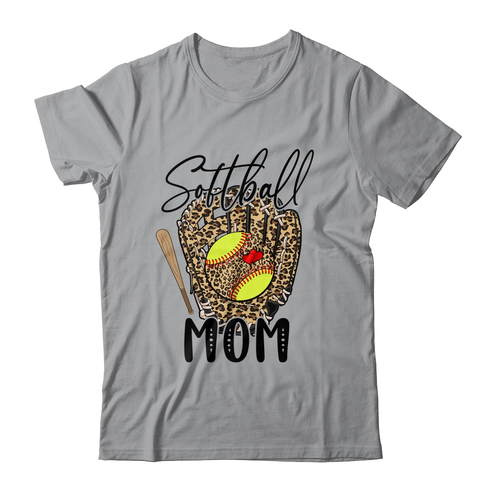 Softball Mom Leopard Game Day Softball Lover Mothers Day Shirt & Tank Top | siriusteestore