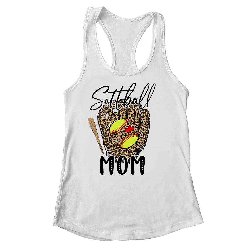 Softball Mom Leopard Game Day Softball Lover Mothers Day Shirt & Tank Top | siriusteestore
