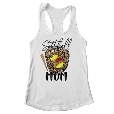 Softball Mom Leopard Game Day Softball Lover Mothers Day Shirt & Tank Top | siriusteestore