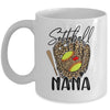 Softball Nana Leopard Game Day Softball Lover Mothers Day Mug | siriusteestore