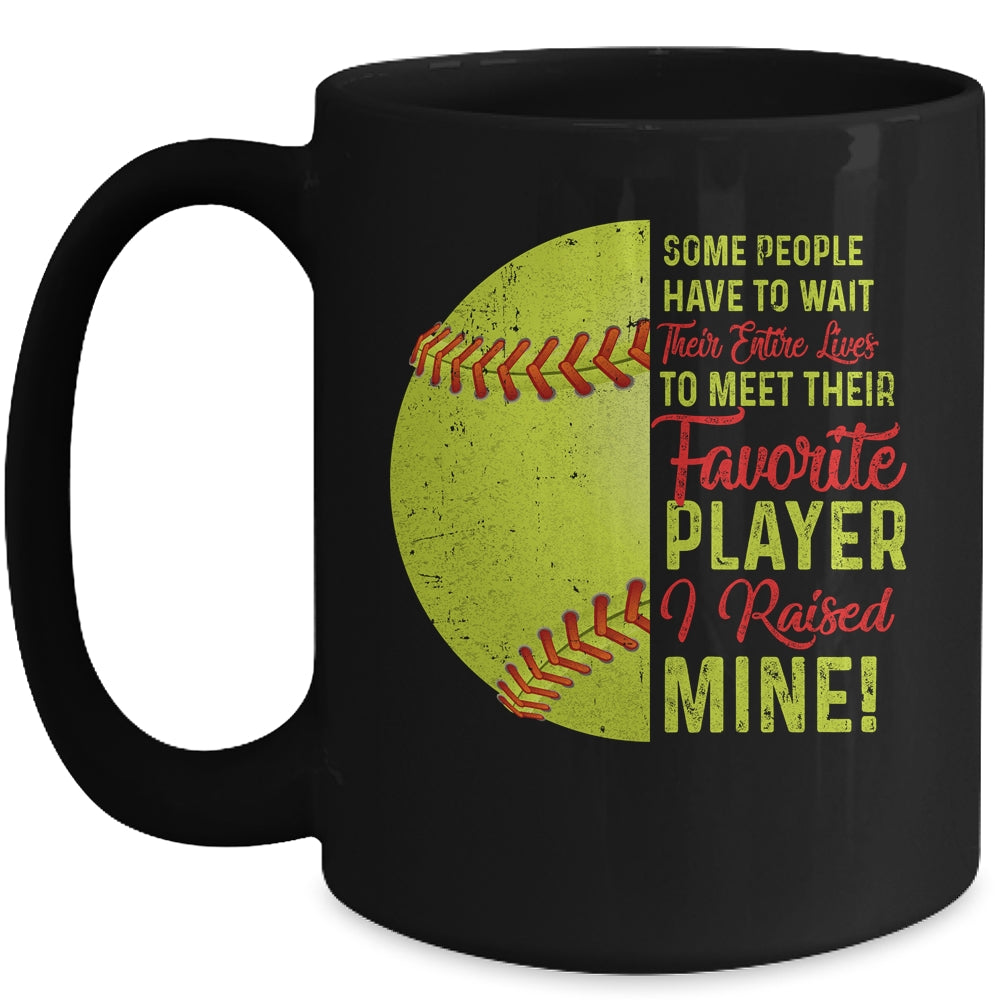 Some People Have To Wait Their Entire Lives Softball Player Mug | siriusteestore