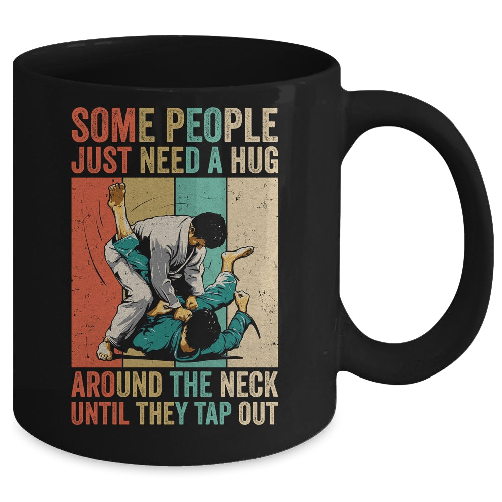 Some People Just Need A Hug Vintage Bjj Brazilian Jiu Jitsu Mug | siriusteestore
