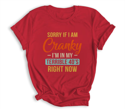 Sorry If I Am Cranky Im In My Terrible 40s Right Now Funny Shirt & Hoodie | siriusteestore