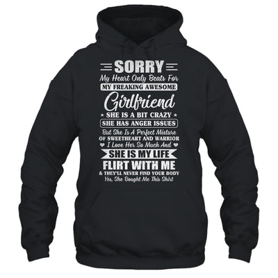 Sorry My Heart Only Beats For My Awesome Girlfriend Shirt & Hoodie | siriusteestore