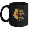 Special Education Teacher Sunflower Autism Awareness Mug | siriusteestore
