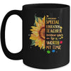 Special Education Teacher Sunflower Autism Awareness Mug | siriusteestore