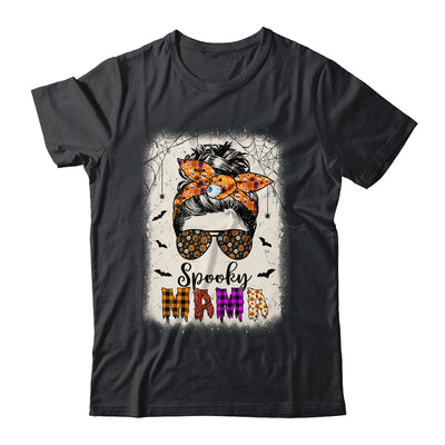 Spooky Mama Halloween Messy Bun Witch Mom Women Spooky Shirt & Hoodie | siriusteestore