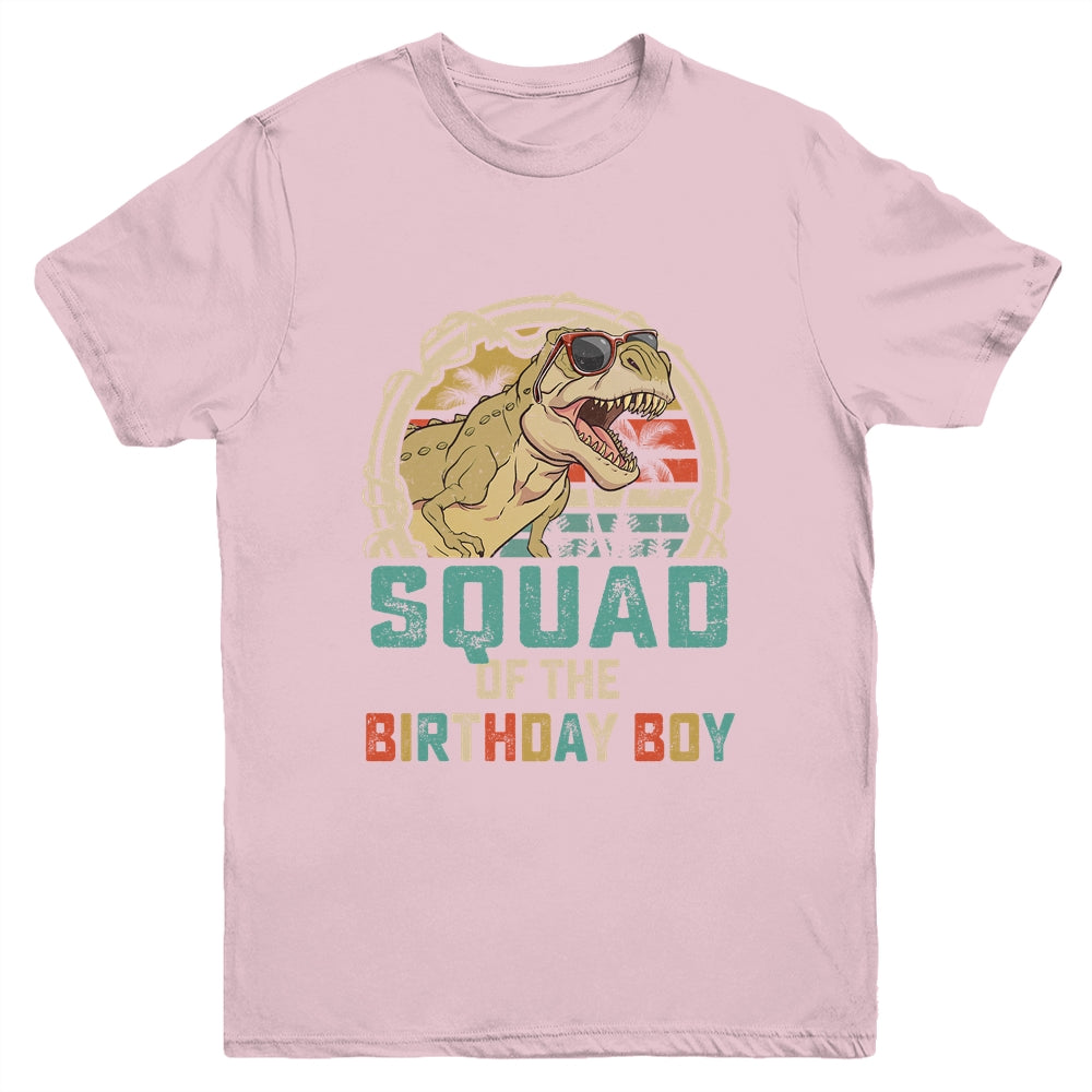 Squad Of The Birthday Boy Dinosaur Friend Matching Friends Youth Shirt | siriusteestore