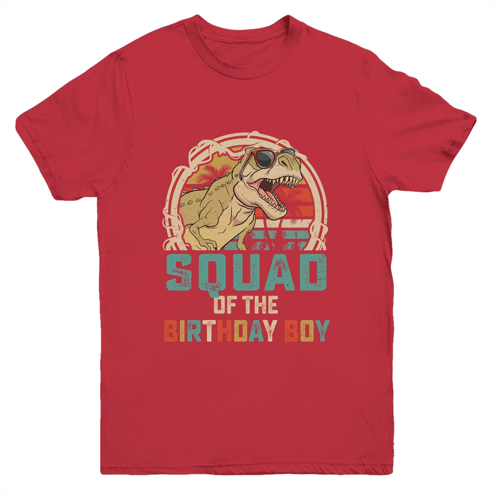 Squad Of The Birthday Boy Dinosaur Friend Matching Friends Youth Shirt | siriusteestore