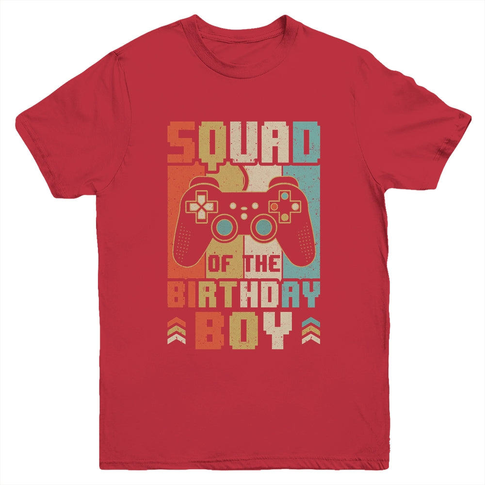 Squad Of The Birthday Boy Video Gamer Party Matching Family Youth Shirt | siriusteestore