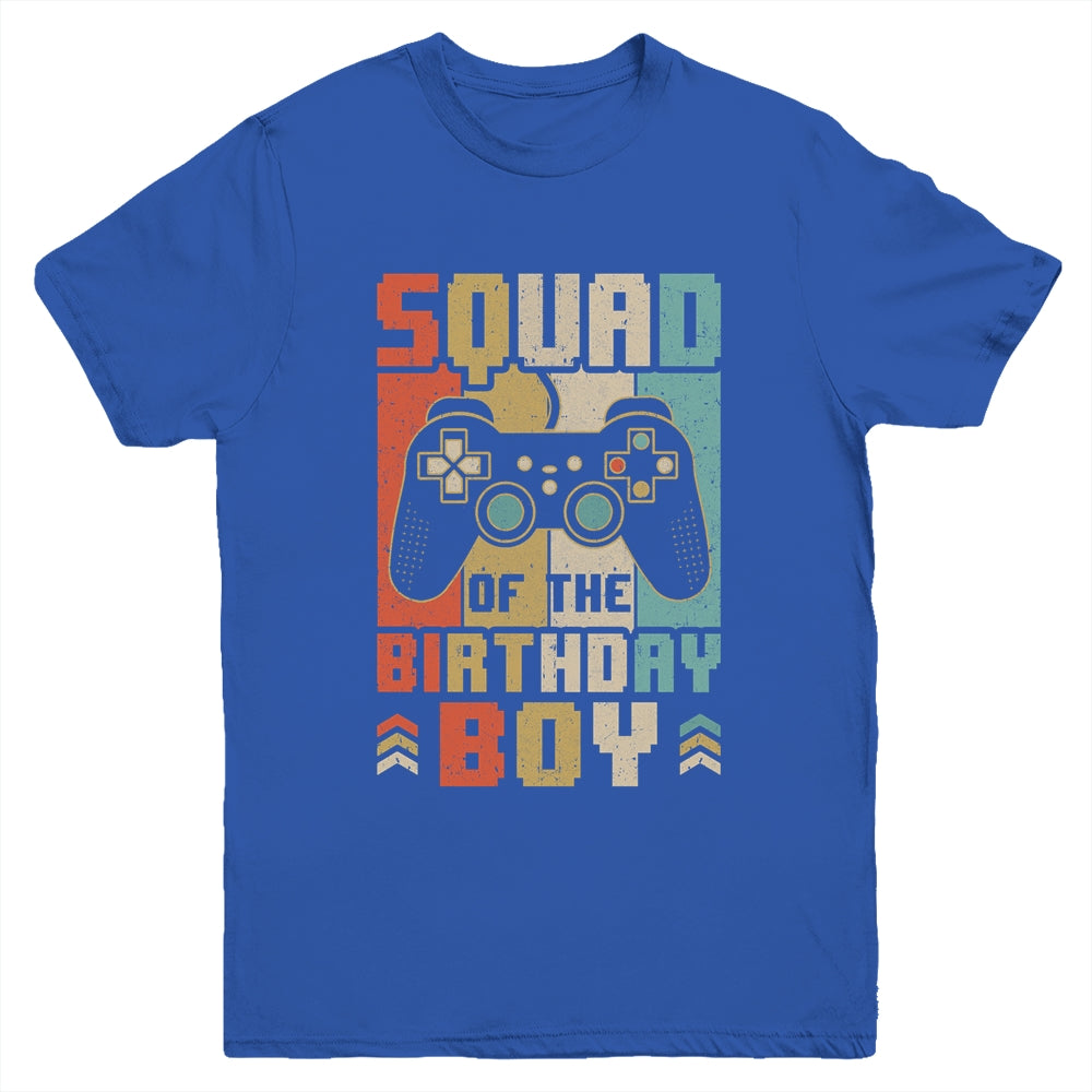 Squad Of The Birthday Boy Video Gamer Party Matching Family Youth Shirt | siriusteestore