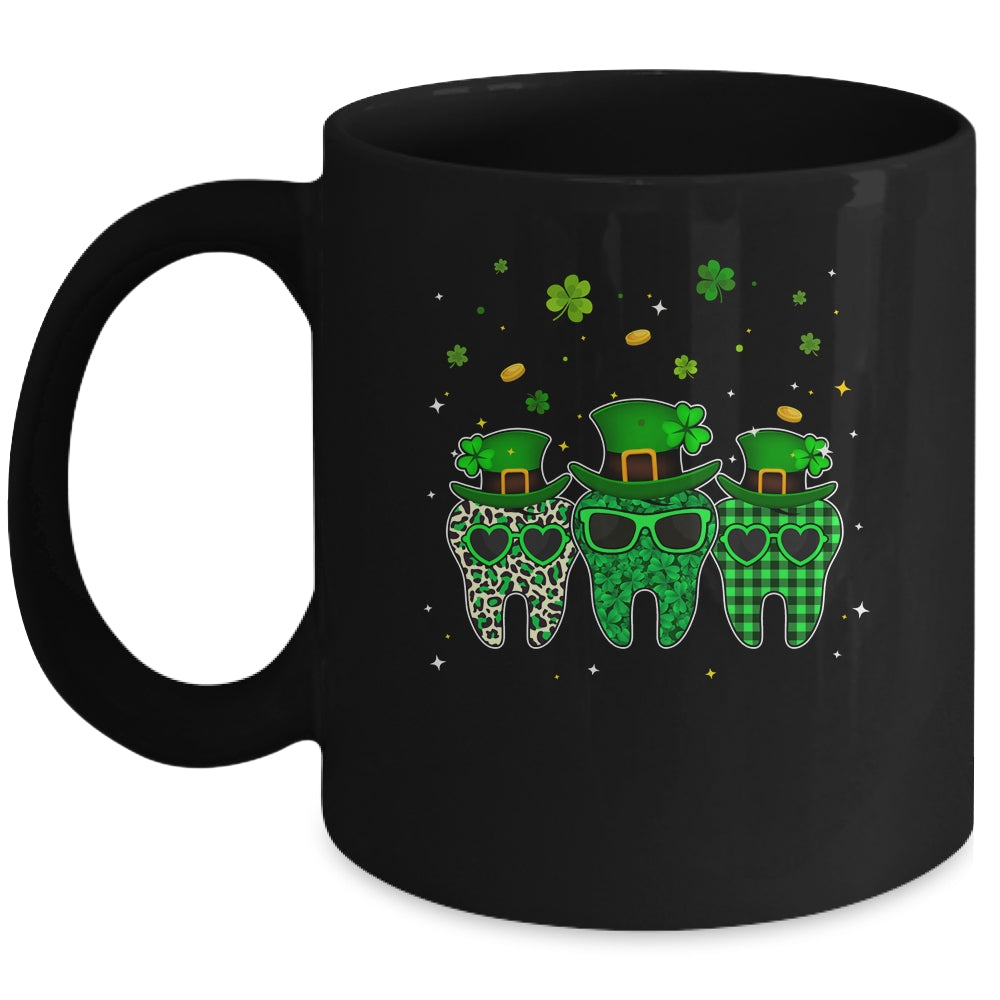 St Patrick's Day Cute Plaid Tooth Dental Assistant Mug | siriusteestore