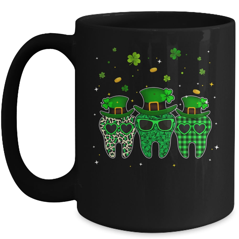St Patrick's Day Cute Plaid Tooth Dental Assistant Mug | siriusteestore