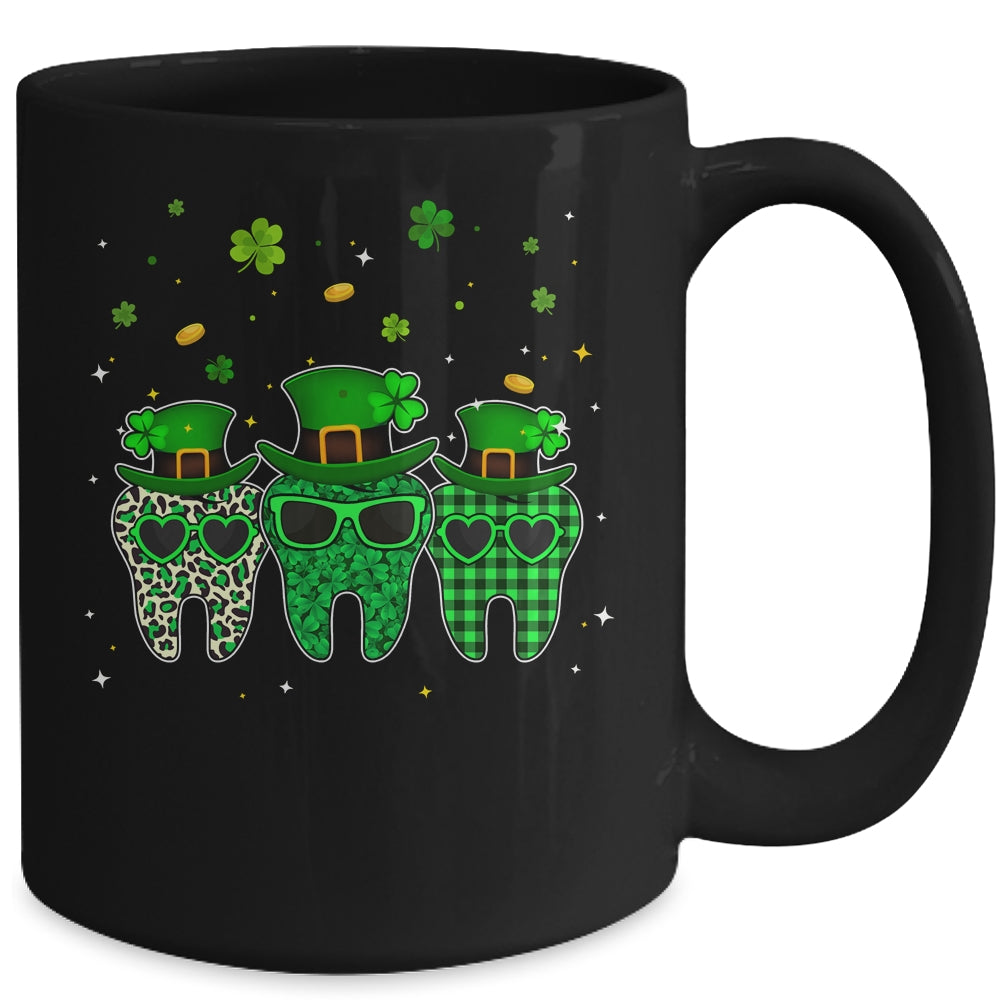 St Patrick's Day Cute Plaid Tooth Dental Assistant Mug | siriusteestore