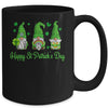 St Patricks Day Gnomes Holing Shamrock Horseshoe Irish Gnome Mug | siriusteestore