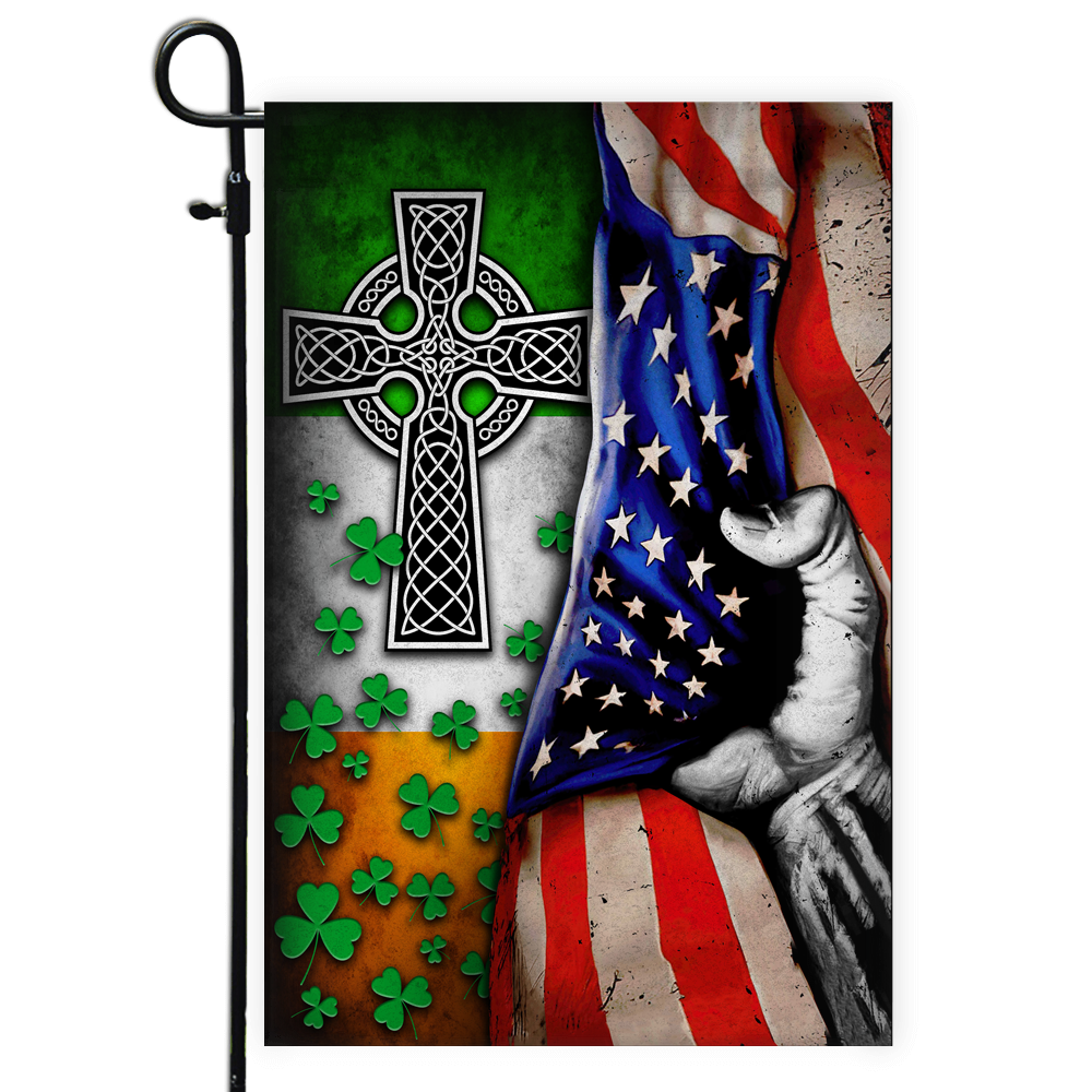St Patricks Day Irish Flag Celtic Knot Christian Cross American | siriusteestore