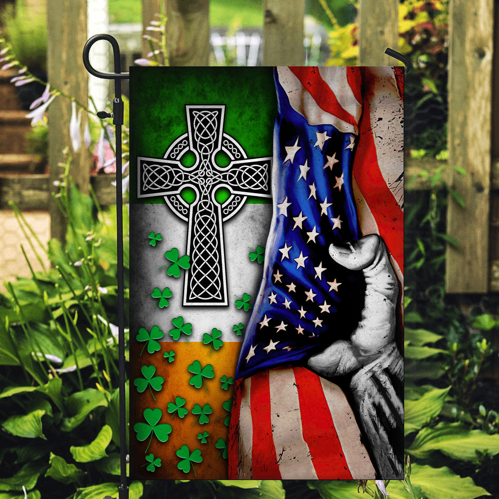 St Patricks Day Irish Flag Celtic Knot Christian Cross American | siriusteestore
