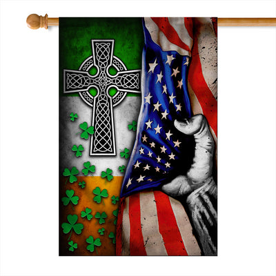 St Patricks Day Irish Flag Celtic Knot Christian Cross American | siriusteestore