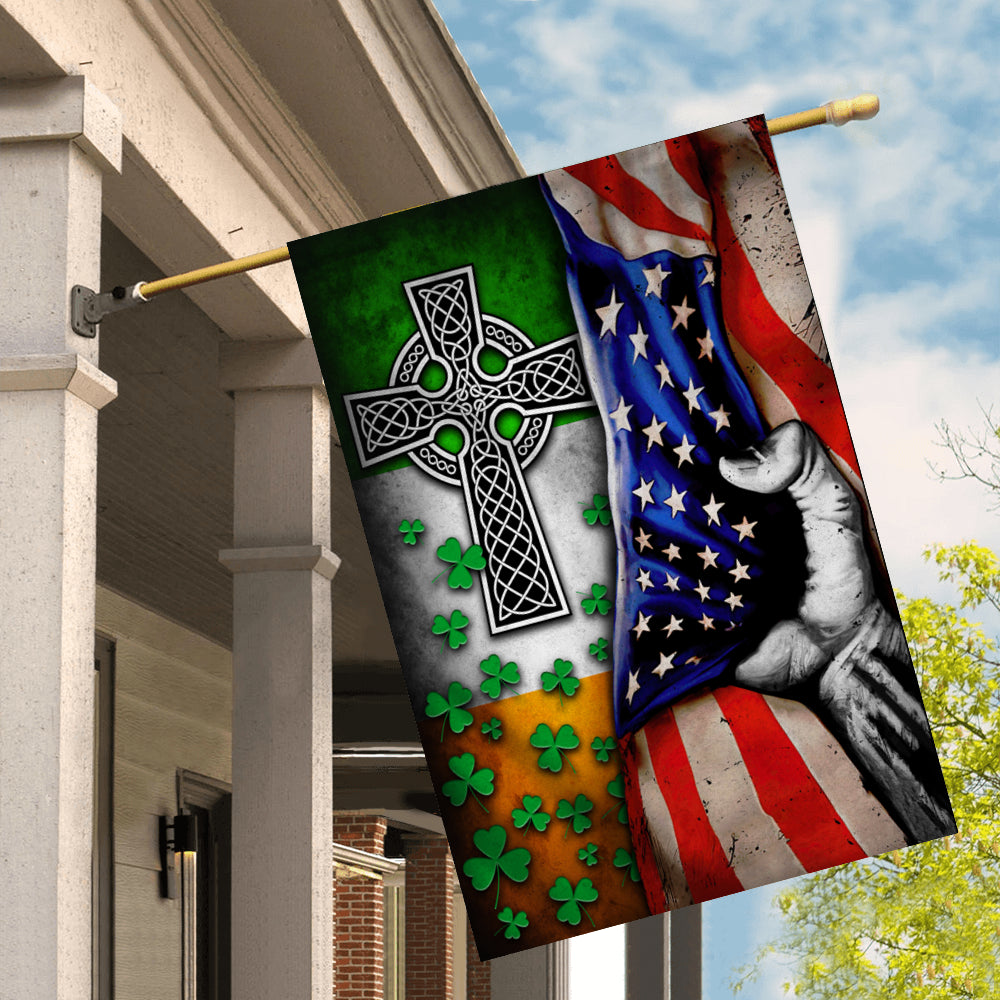 St Patricks Day Irish Flag Celtic Knot Christian Cross American | siriusteestore