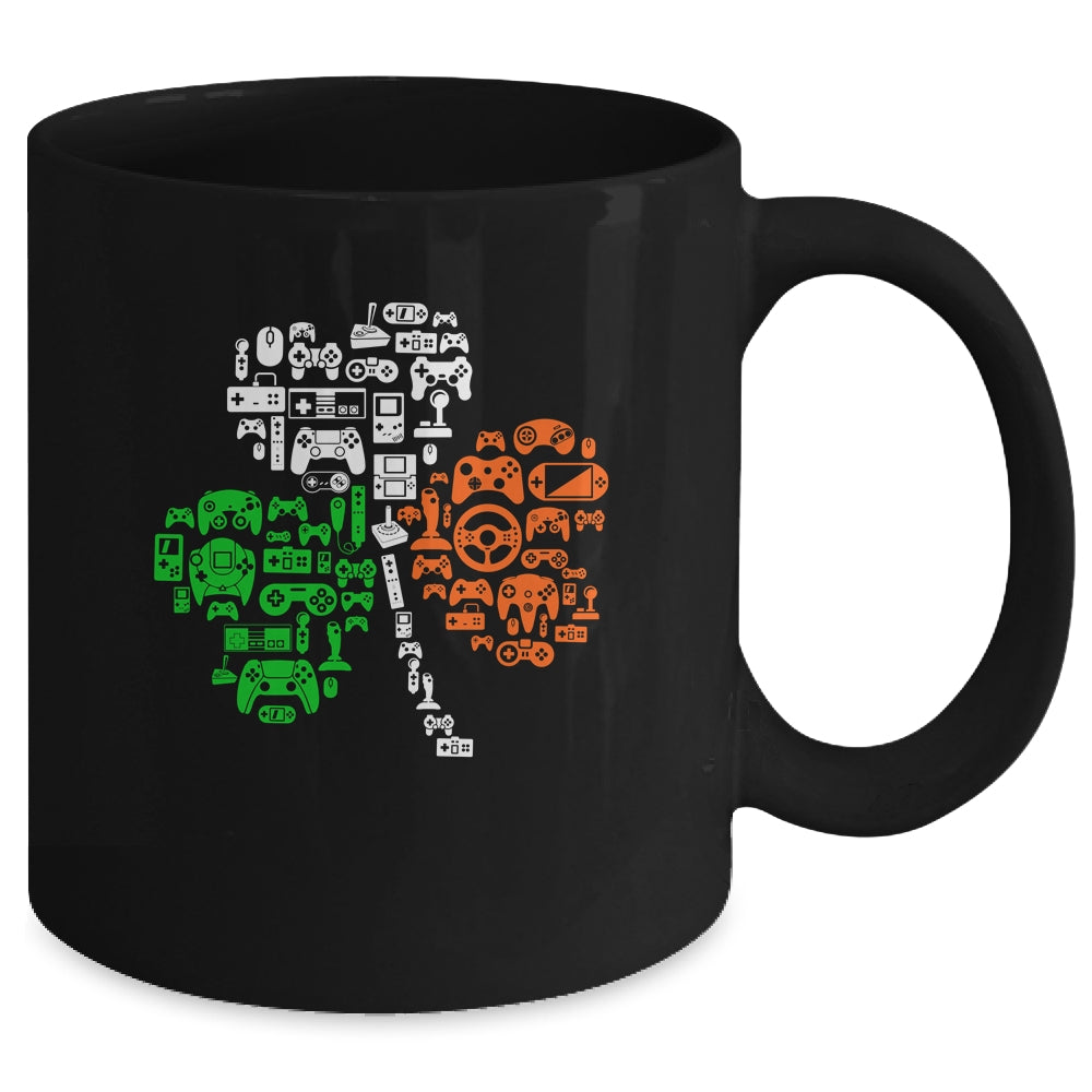 St Patricks Day Shamrock Gaming Video Gamer Kids Boys Men Mug | siriusteestore