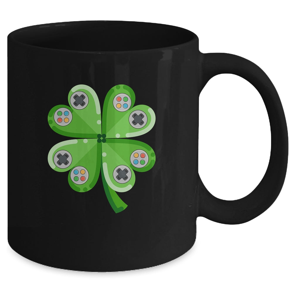 St Patricks Day Shamrock Video Gamer Gaming Kids Boys Men Mug | siriusteestore