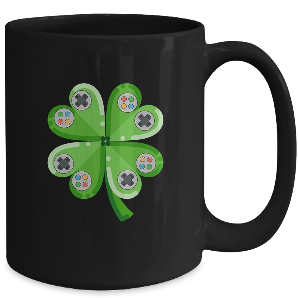 St Patricks Day Shamrock Video Gamer Gaming Kids Boys Men Mug | siriusteestore