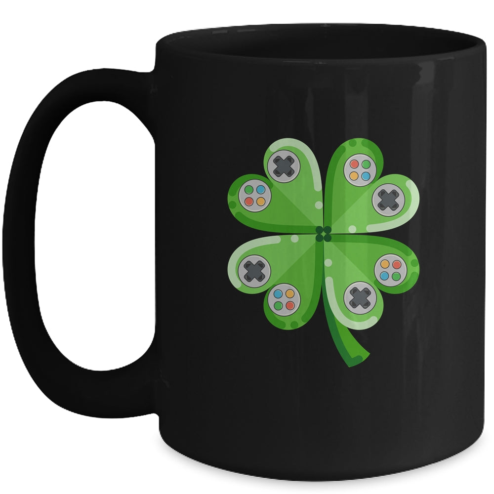 St Patricks Day Shamrock Video Gamer Gaming Kids Boys Men Mug | siriusteestore