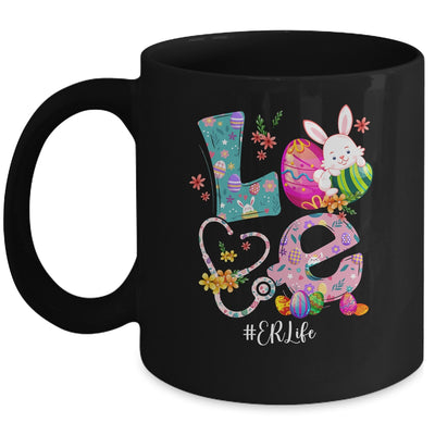 Stethoscope Scrub ER Nurse Life Bunny Easter Day Mug | siriusteestore