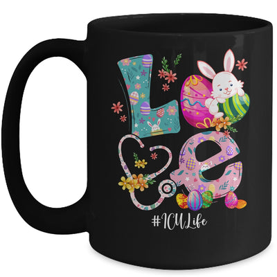 Stethoscope Scrub ICU Nurse Life Bunny Easter Day Mug | siriusteestore