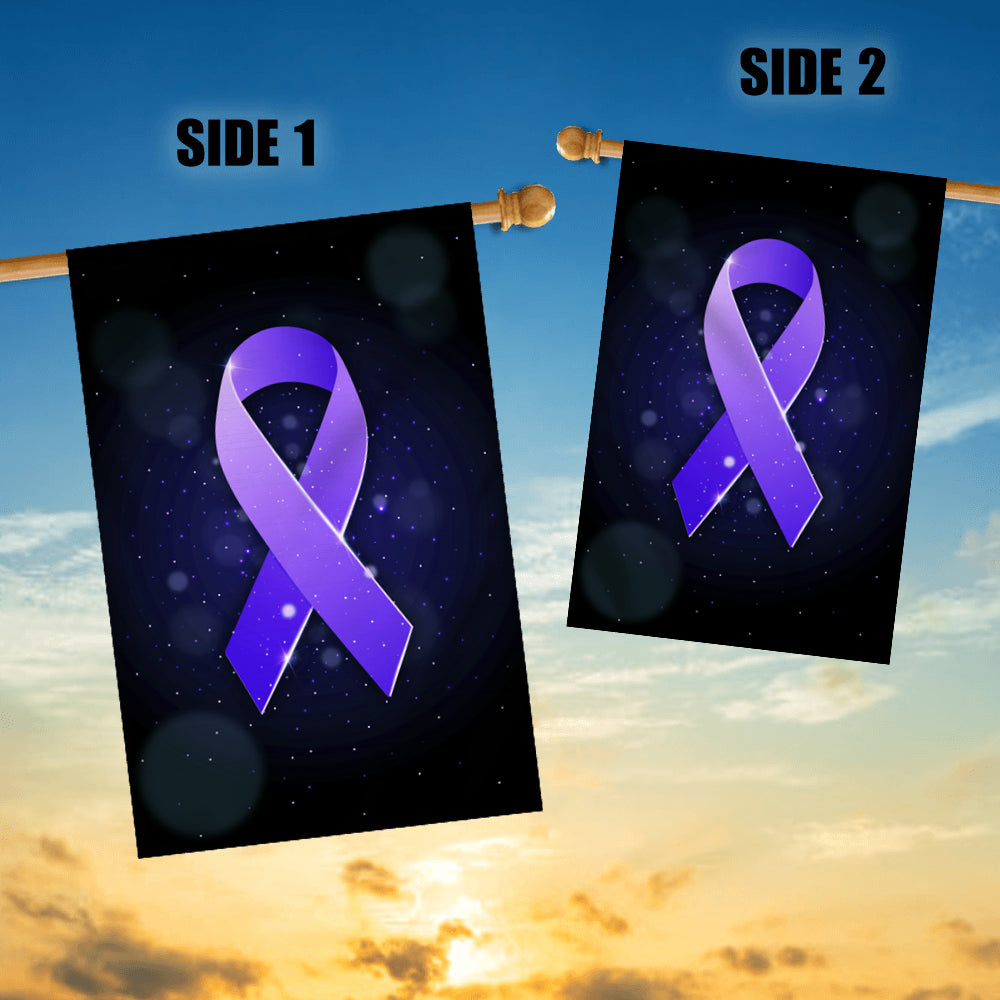 Stomach Cancer Awareness Flag Periwinkle Ribbon | siriusteestore