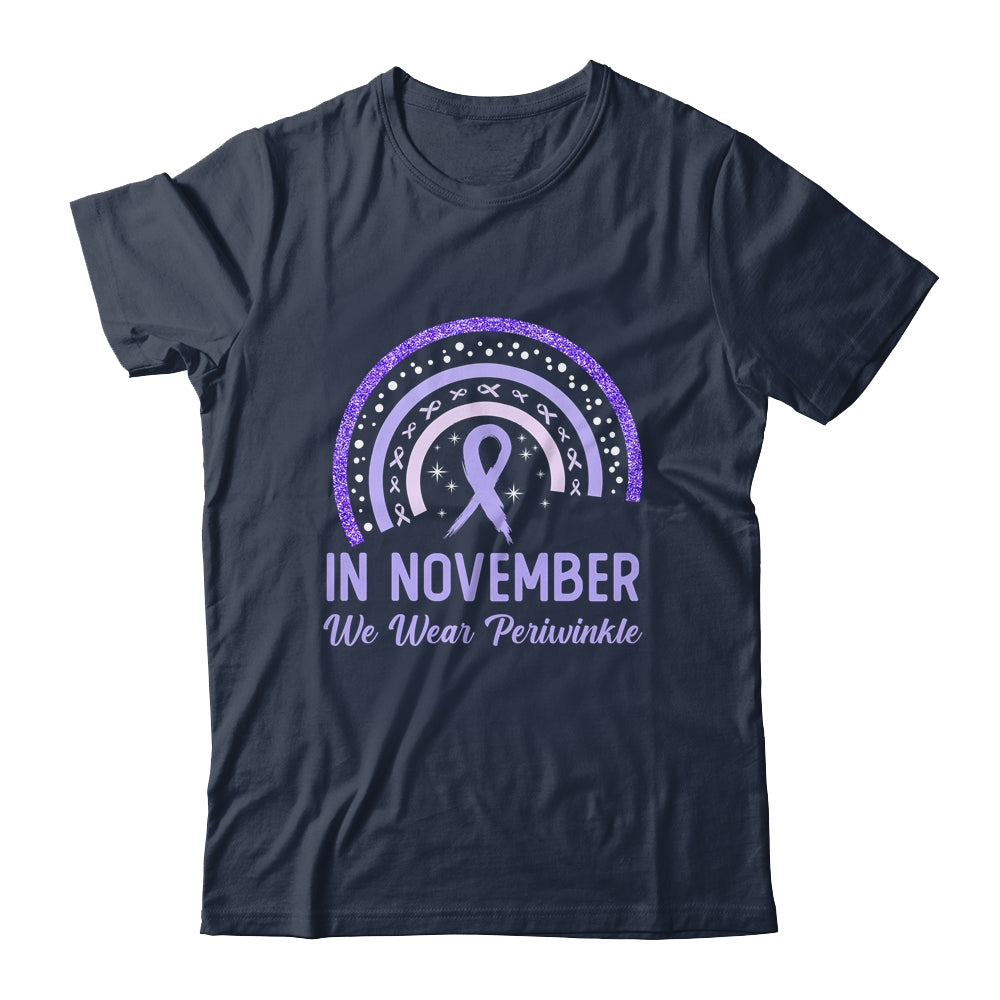 Stomach Cancer Awareness In November We Wear Periwinkle Rainbow Shirt & Hoodie | siriusteestore