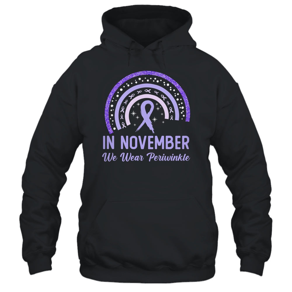 Stomach Cancer Awareness In November We Wear Periwinkle Rainbow Shirt & Hoodie | siriusteestore