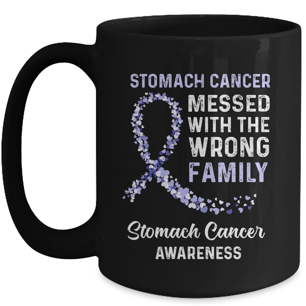Stomach Cancer Awareness Messed With The Wrong Family Support Mug | siriusteestore
