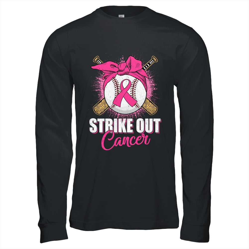 Strike Out Breast Cancer Awareness Baseball Pink Ribbon Shirt & Hoodie | siriusteestore