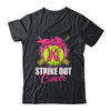 Strike Out Breast Cancer Awareness Softball Pink Ribbon Shirt & Hoodie | siriusteestore